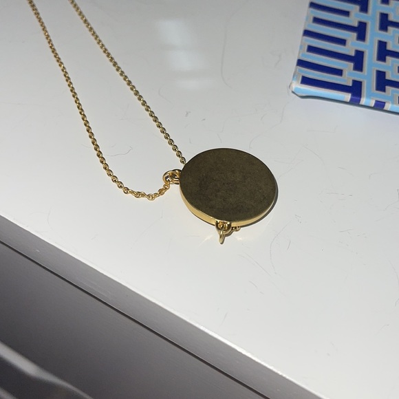 Tory Burch Emerald Green Medallion Necklace - Picture 7 of 11